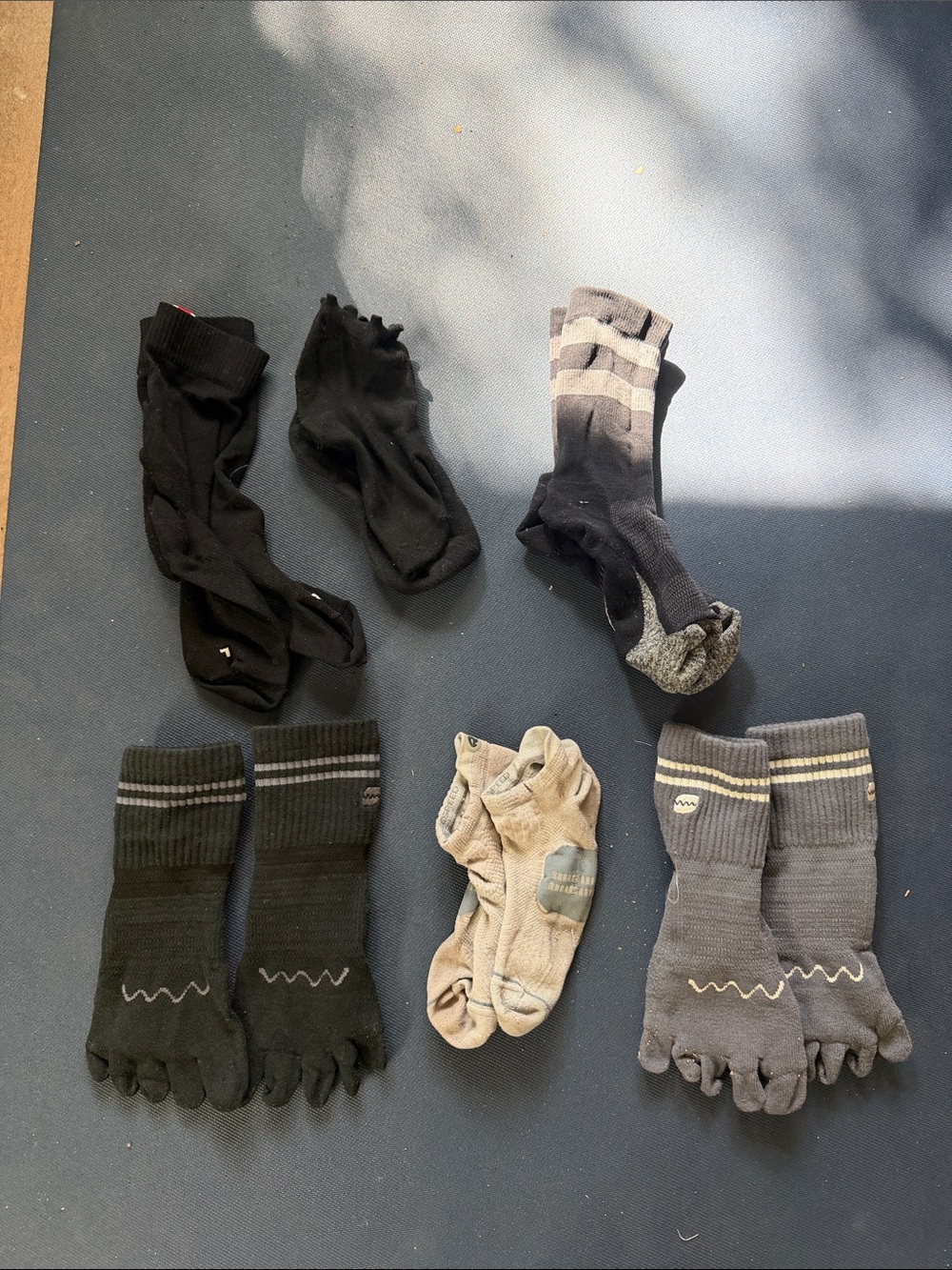 Bundle of Socks Tracksmith, Bombas, Spacer Mobility Toe Sock, Feetures, Fits 7/8